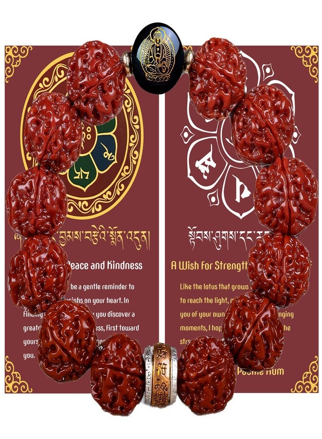 Chiorgone Vajra Bodhi Seed Zodiac Patron Buddha Bracelet, Spiritual Amulet for Men & Women, Natural Bodhi Good Luck Jewelry (Dog & Pig) - Image 2